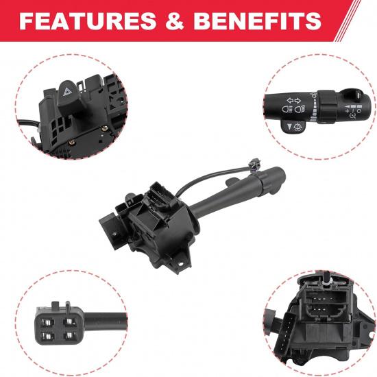 Многофункциональный переключатель указателей поворота подходит для 2002-2009 Chevy Silverado Tahoe GMC Envoy Sierra Yukon Buick Заменяет# 12450067 D6299A SW3792 CBS1149