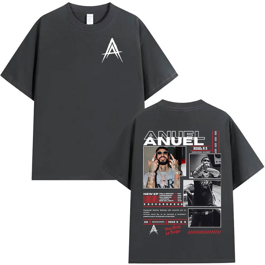 Rapper Anuel AA Album 2025 Graphic T Shirt Unisexs Hip Hop Gothic Retro Short Sleeve TShirts Clothing High Quality Cotton Tshirt
