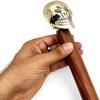 Walking Stick Solid Brass Head Skull Design Cane Rosewood Crafted Walking Cane 93.98 Cm