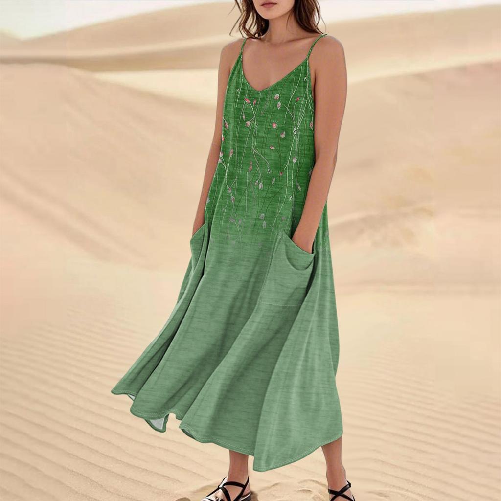 Women's Summer Dress Casual Loose Long Beach Vacation Dresses
