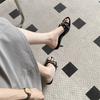 High-heeled Slippers Women's Summer Versatile Comfortable Fashionable Rivet Cool Slippers Women