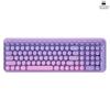 Ergonomic 2.4G Wireless Keyboard 106 Keys Retro Round Keycap Keyboard Multimedia Function Keyboard for Pc/Laptop/Desktop