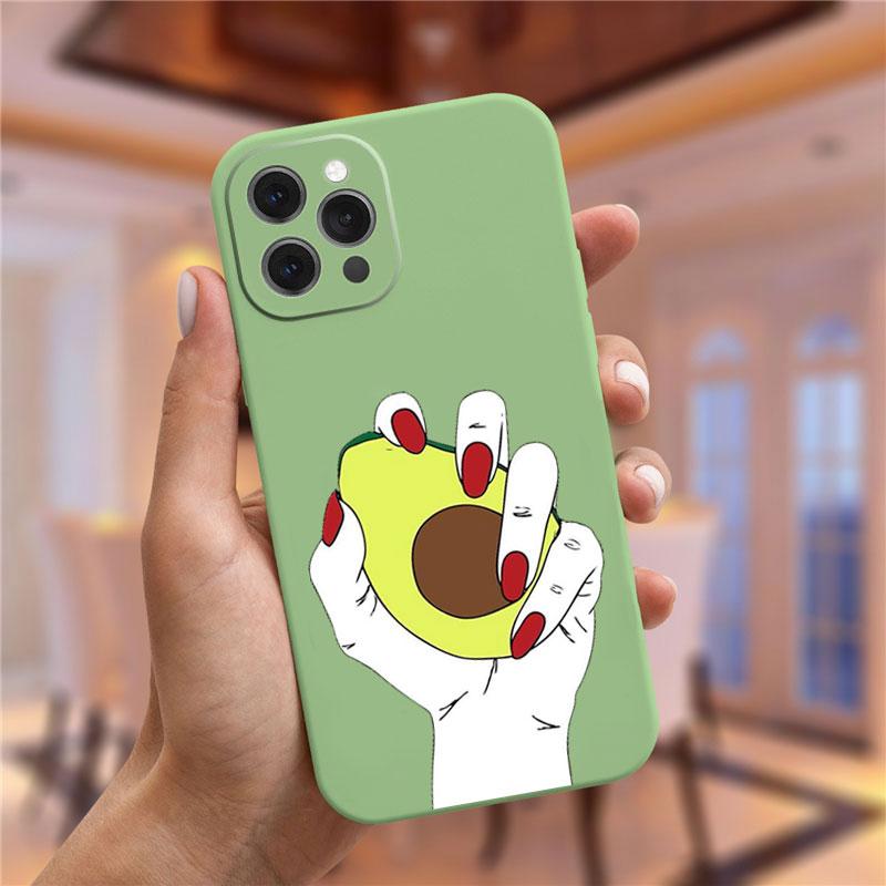 Чехол moskado Avocado Yoga с забавным узором для iPhone 11 Pro Max 12 13 Mini X XS Max XR 7 8 Plus SE 2020 TPU Silicone Cover Coque