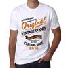 Men’s Vintage Tee Shirt Graphic T Shirt Vintage Goods Since 2016 White