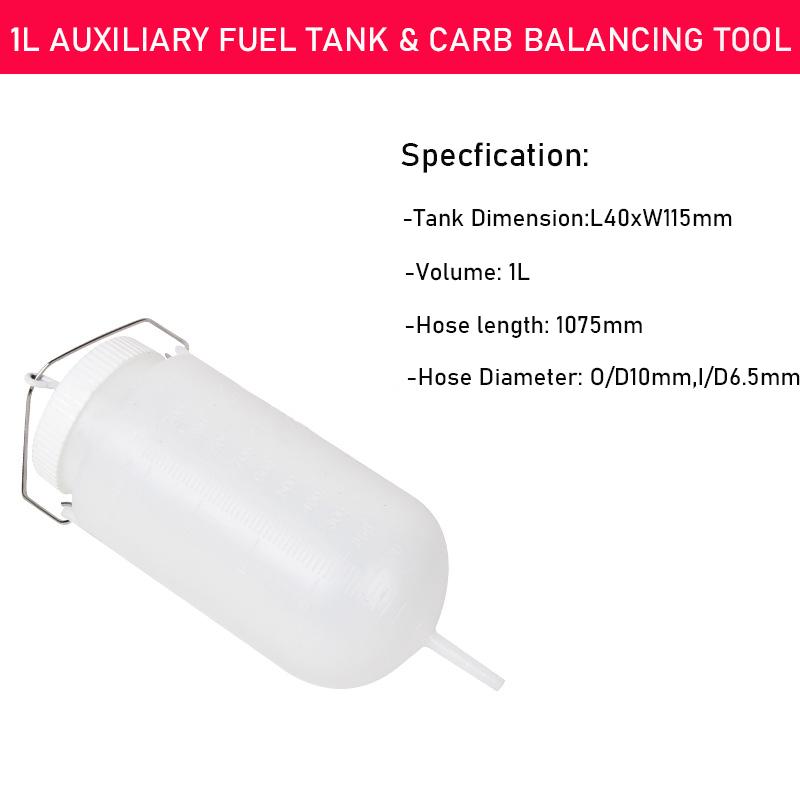 High Quality Motorcycle 4 Litre Auxiliary Fuel Tank Carb Gas Tanks With Hose Clips Balancing Tool Replacement Accessories