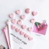 10Pcs Cute Plastic Pink Love Shaped Planner Clips Paper Clips Used For Books Stationery Clip School Office Supplies Planner Clip