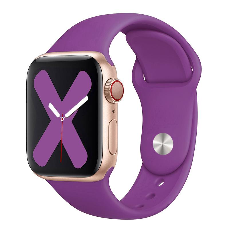 Ремешок для Apple Watch 44мм 45мм 40мм 41мм 42мм 46мм Спортивный силиконовый ремешок для смарт-часов Браслет iWatch Серии 10 9 8 11 SE 3