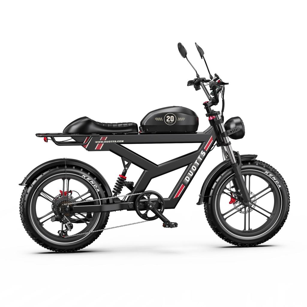 DUOTTS F20 Electric Fat Bike, 250W 52V 27Ah, maximum range 140km, 20x4.0 inch all-terrain electric bike.