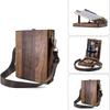 Portable Wooden Box Stationery Box Retro Artist Tool Bag Writers Messenger Wood Box  Painting