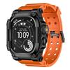 Прочный интегрированный ремешок с чехлом для Apple Watch Ultra 3/2/1 49 мм Спортивный силиконовый ремешок с металлическим бампером для iWatch Ultra