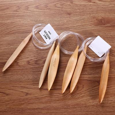 DIY рукоделие Бамбуковая пряжа Круговые крючки для вязания Плетеное кольцо Инструмент для вязания и шитья