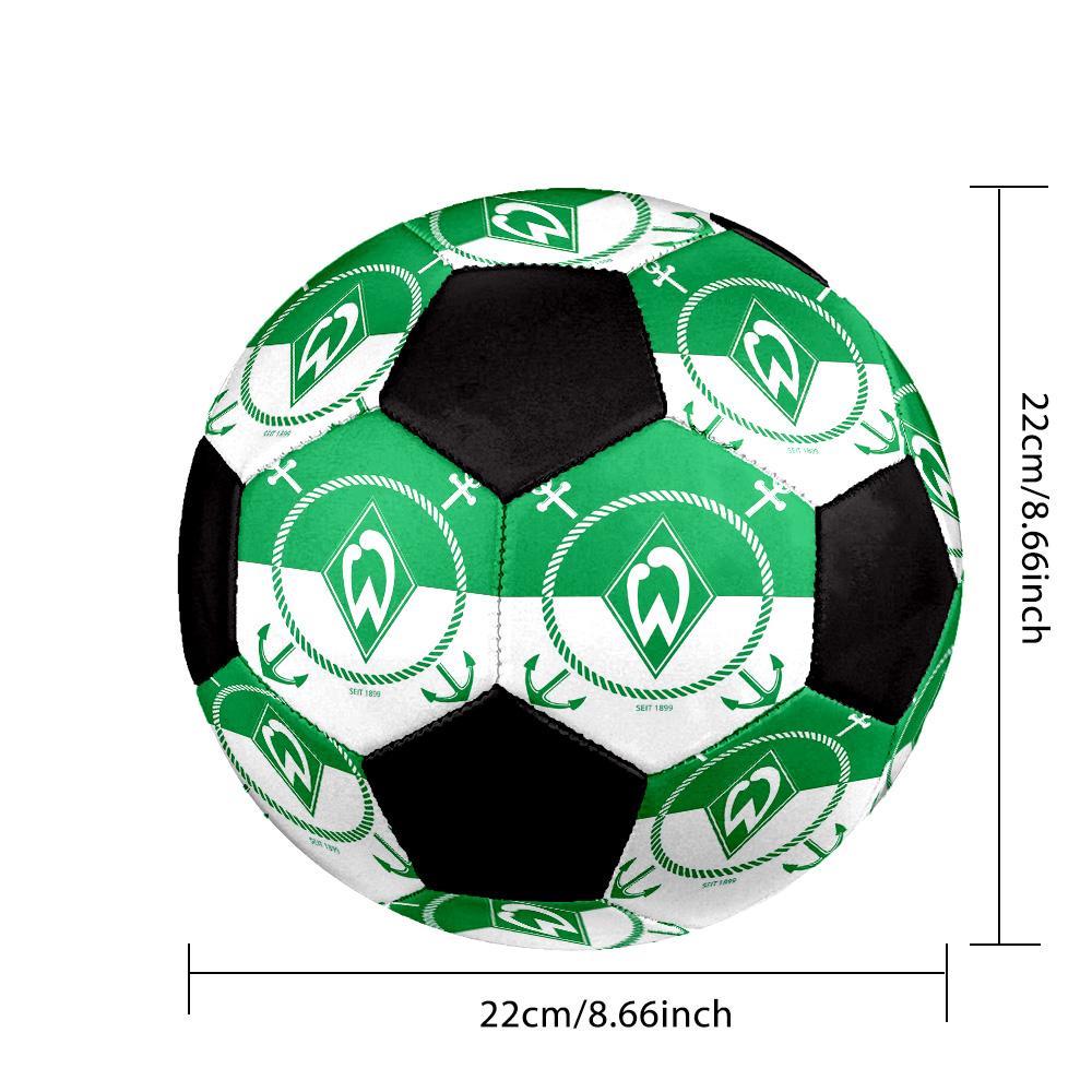 SV Werder Bremen Indoor Soccer Ball Colorful All Ages Size 5 Machine Stitched PVC Competition Ready Durable High-Bounce