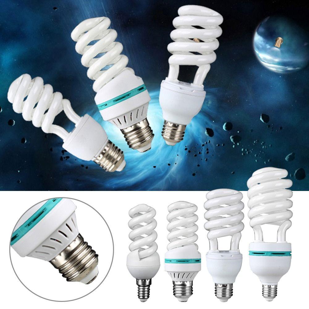 AC220V Spiral Light Bulb White Light Bright Bulbs New Energy-saving Lamps Tubes  Home Decoration