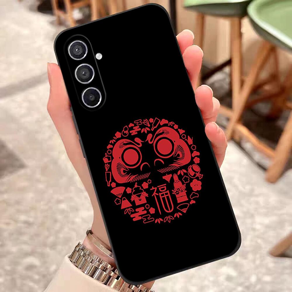 Daruma Phone Case For Samsung S25 Edge 24 23 22 21 20 Ultra Plus Fe Galaxy A54 53 34 25 16 Silicon Cover