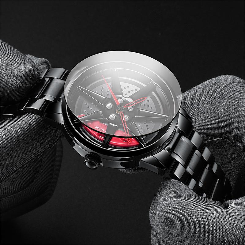 SVJ оригинальные часы-ступица с колесом, мужские GT500, вращающийся трехмерный полый циферблат, модификация автомобиля, таблица культурной концепции
