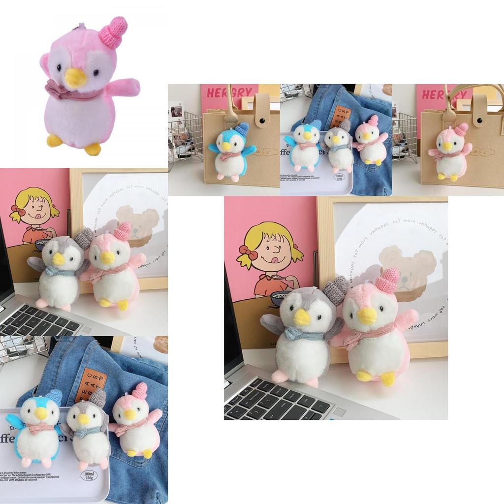 Charming New Little Penguin Plush Toy Keyring Fluffy Bag Accessory Perfect Gift