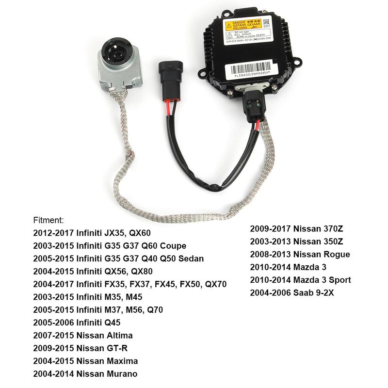 New HID Xenon Headlight Ballast w/ Igniter Cord 28474-8991A For Nissan 350Z 370Z GT-R Altima For Infiniti EX35 QX60 284748991A