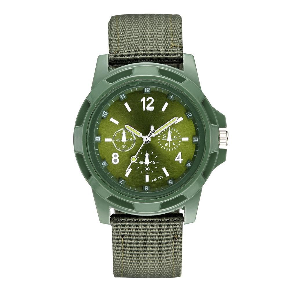 Quartz Watch Army Soldier Military Canvas Strap Fabric Analog Wrist Watches Sports Watch