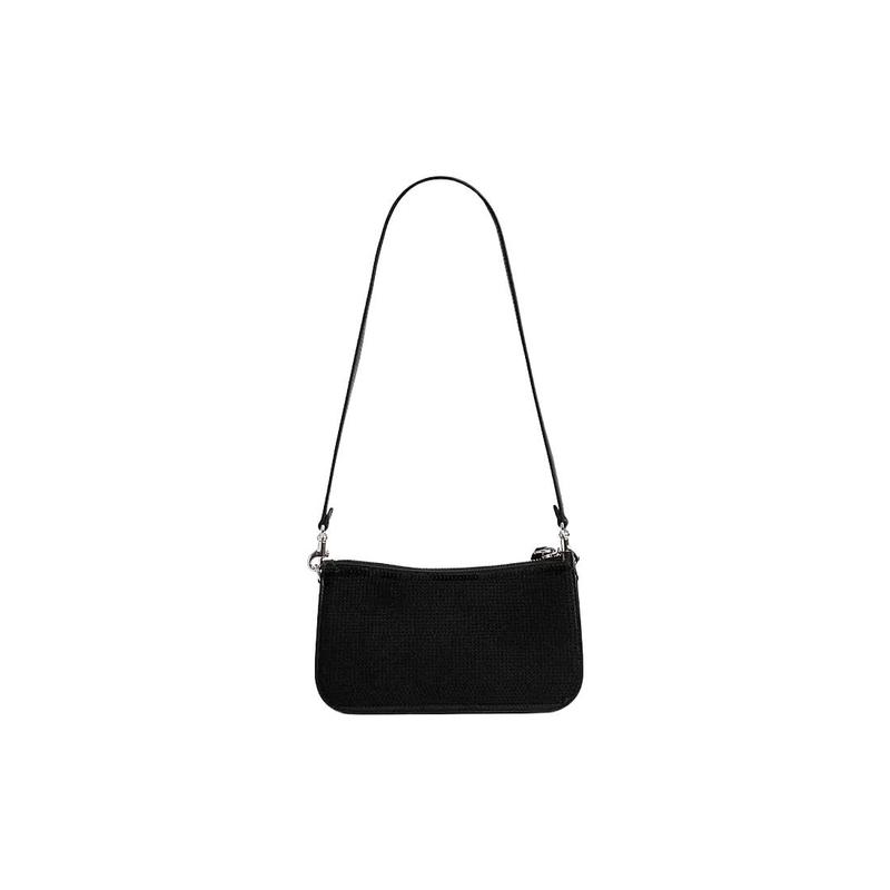 Coach Penn 21 однотонная сумка-подмышка с пайетками, слотом для карт, поворотной застежкой-молнией, из коровьей кожи, ручная сумка на плечо, маленький размер, женская, черная