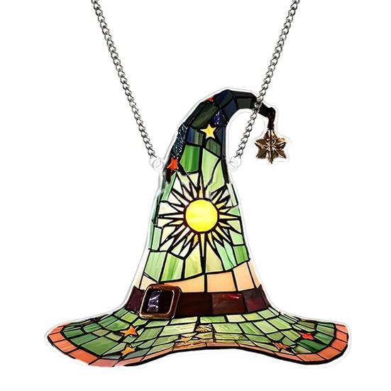 Хэллоуин Ведьма Шляпа Подвесное Украшение Витраж 2D Плоский Акрил