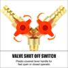 Brass Y 3 Way Shut Off Ball Valve with 8mm 10mm Hose Barb Connector for Water Air Control System Leakproof Design