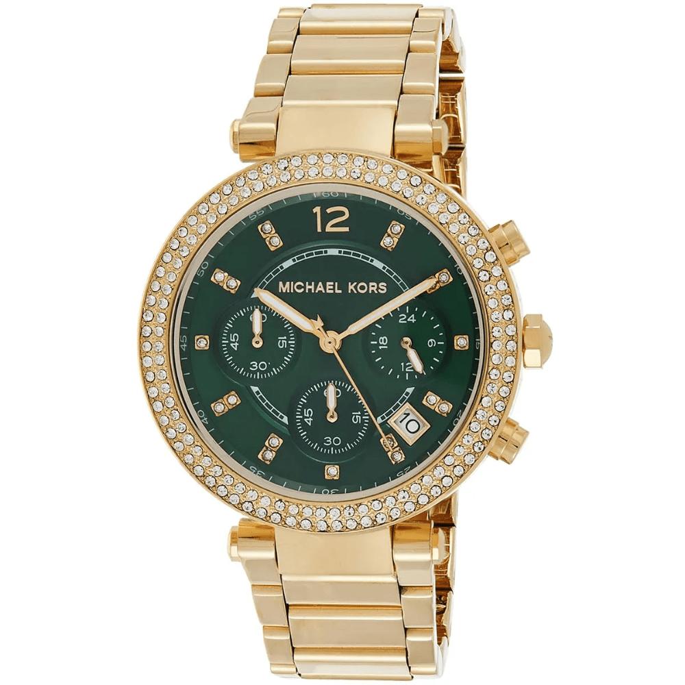 Michael Kors MK6263 Parker Green Dial Chronograph Ladies Watch