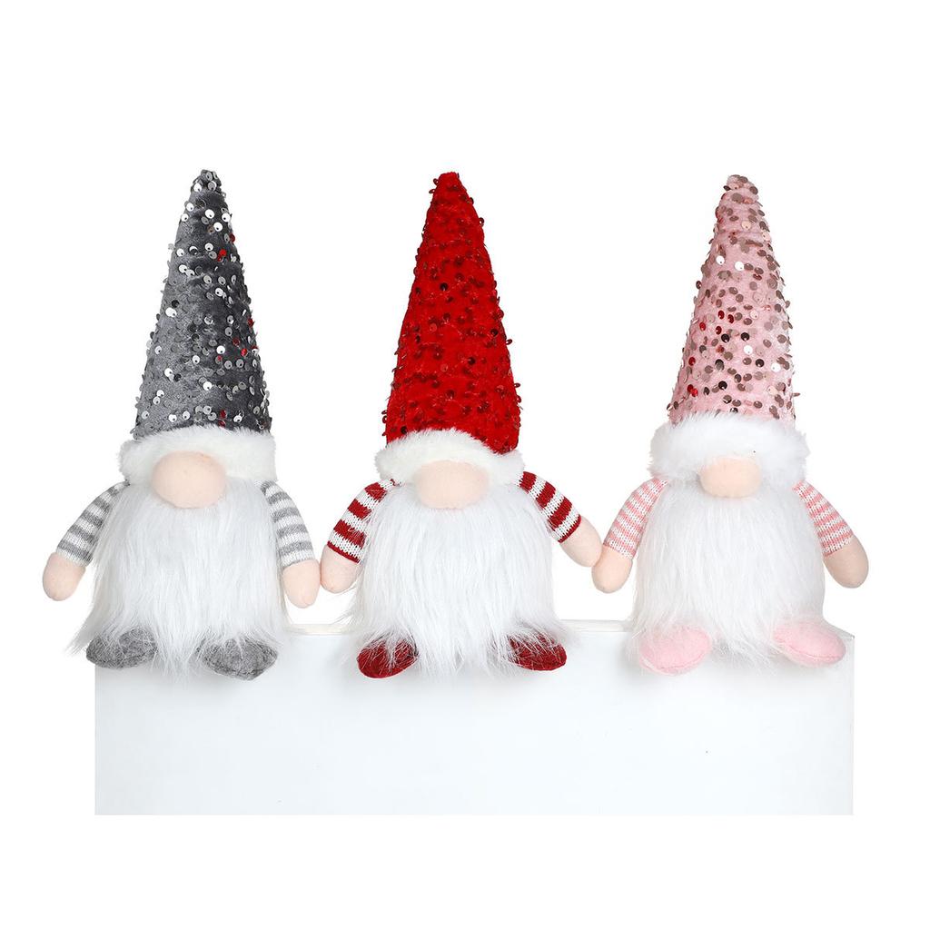 Valentine's Day Large Sequin Glow with Lights Figure Christmas Glow Faceless Doll Adornment