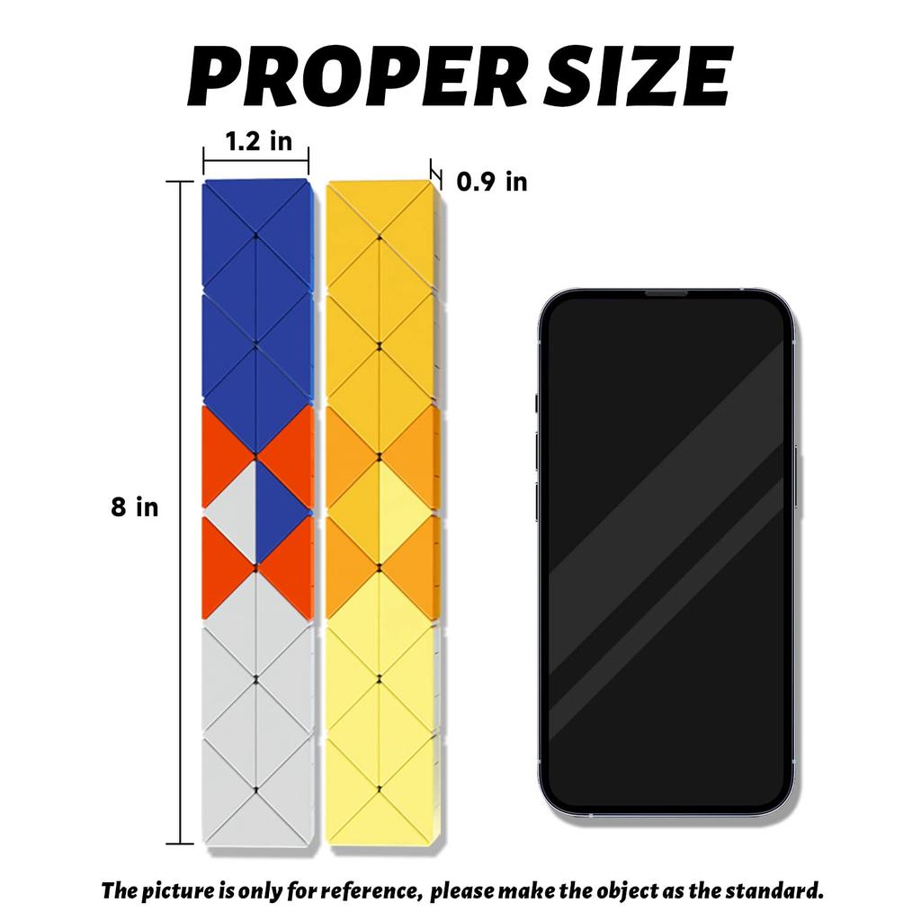 GAN Magic Snake, 48-Piece Magnetic Fidget Cube Puzzle with 6 Color Blocks, Stress Relief, Brain Training, Intellectual Game, Educational Toy