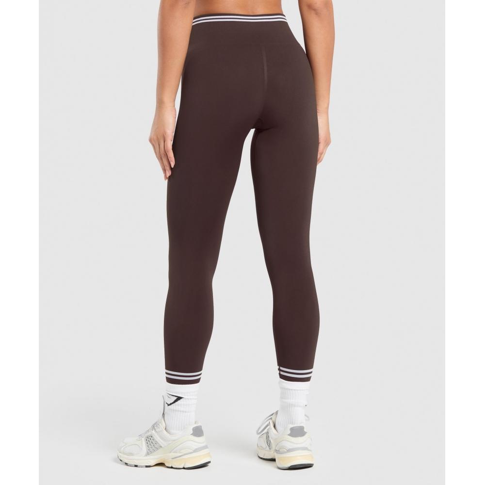 Gymshark Контрастные бесшовные леггинсы Heritage Brown B2c1h Ncnz