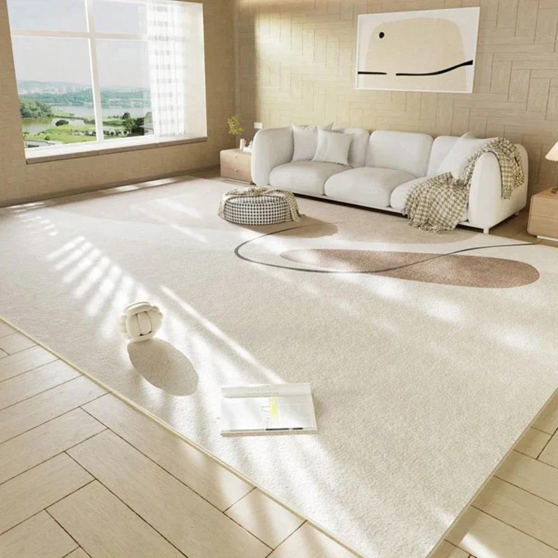 Japanese Simple Carpets for Living Room Home Washable non-slip Mat Cream Style Bedroom Decor Luxury Rug Fluffy Soft Plush Carpet