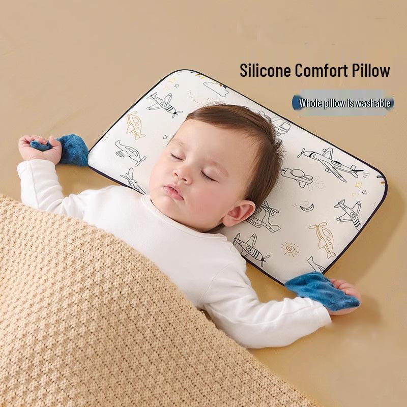 Silicone Comfort Baby Pillow for 6+ Months, Shaping and Sleep Support for Toddlers Up To 6 Years