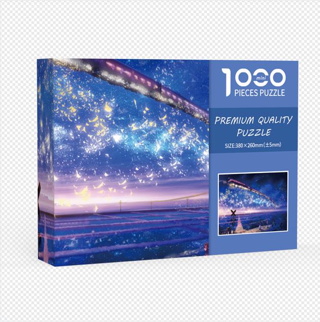 «Белая карточка Мини Пазл Большая волна Канагава 1000-элементный - Плотно прилегающие, без свободных элементов»