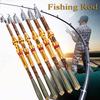 Портативная телескопическая карбоновая удочка, спиннинговая рыба, ручные рыболовные снасти, морская удочка, океанская удочка, снасти