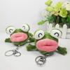 Adorable Green Plush Frog Keychain Cute Cartoon Stuffed Toy For Girls Gift