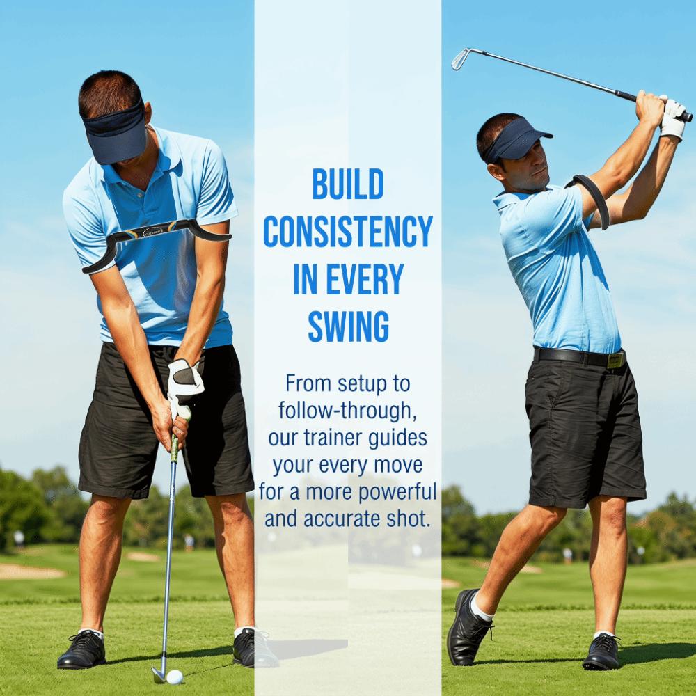 Horn Pole Design Golf Swing Trainer Plastic Material Alignment Aid Beginner Training