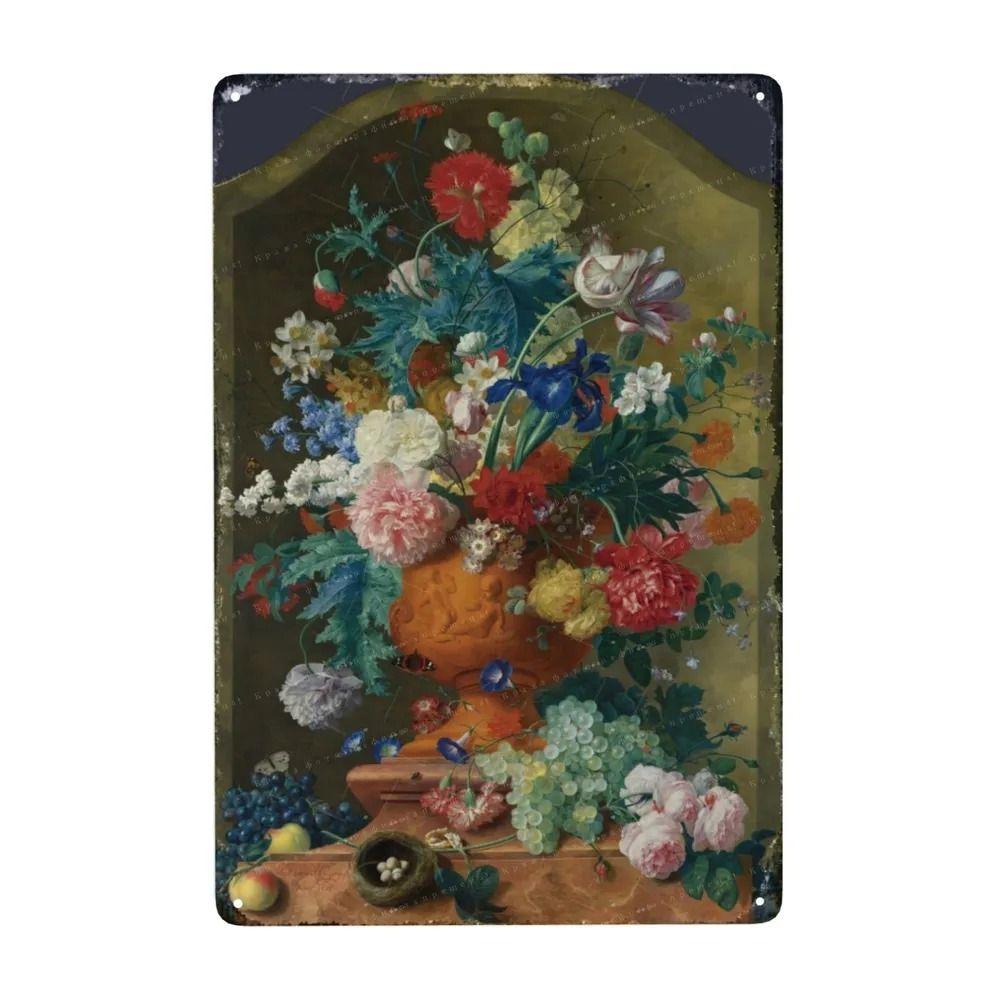 Масляная живопись Ретро Персонажи Пейзажи Металлический жестяной знак Настенный плакат