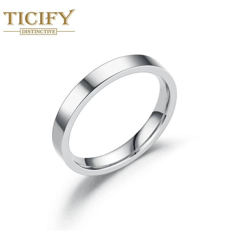 Легкое роскошное нишевое кольцо из титановой стали, женское, 3 мм, простое кольцо с легкой поверхностью