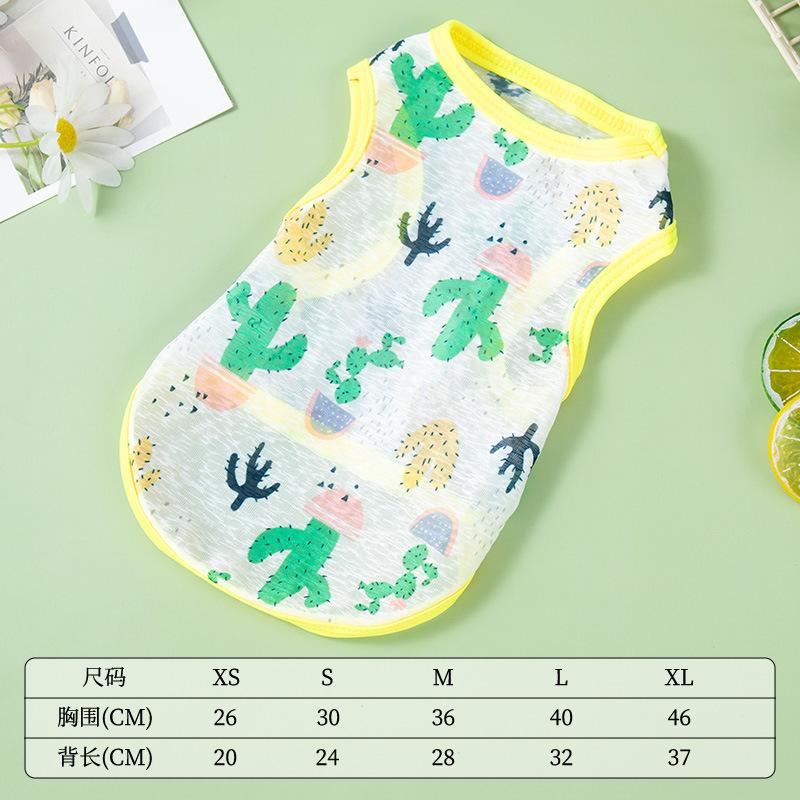 New Dog Clothes Summer Thin Breathable Vest Cat Clothes Small Dog General Clothing Pet Spring and Summer Clothes