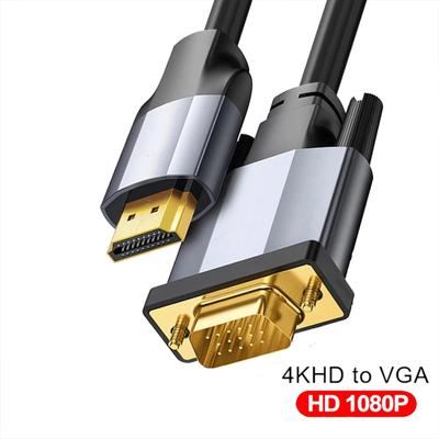 Позолоченный HDMI-совместимый VGA-кабель, совместимый с PS3, ПК, монитором, проектором, компьютером