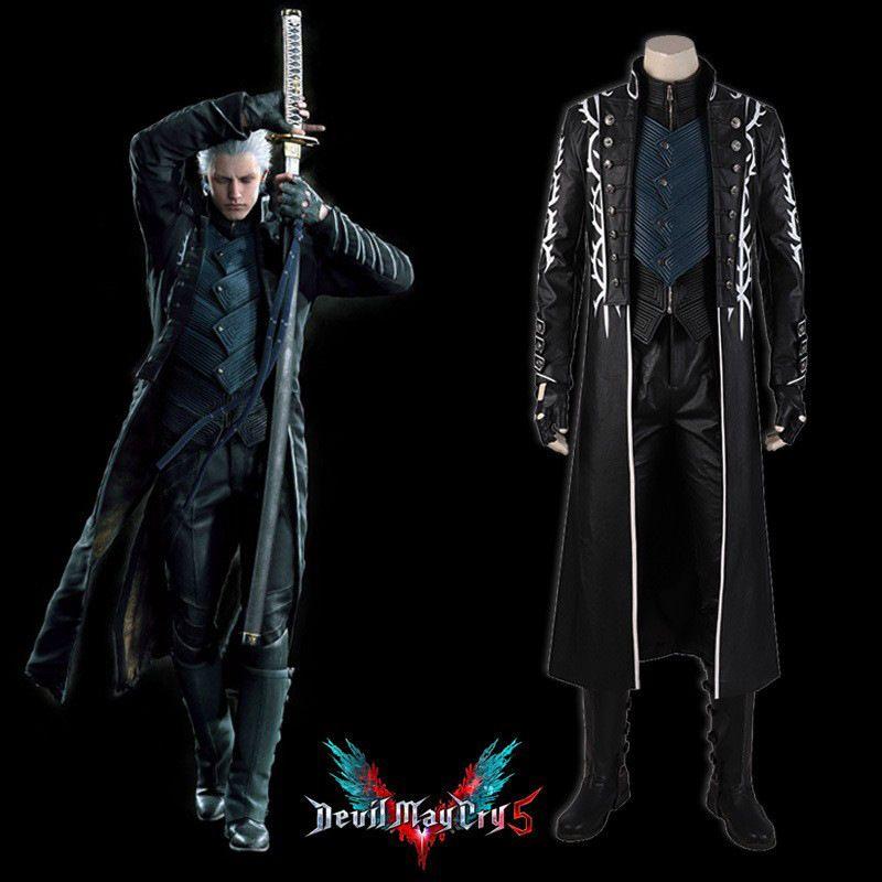 Devilmaycry 5 Косплей Костюм Вергилия Ветровка Полный Комплект Косплей Костюм для Мужчин