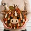Creative Needlework Gift Ideas Highland Cow Pumpkin Patchwork Kit, Fabric Autumn DIY Step by Sewing Tutorial Craft Kit for Beginners, Home Farmhouse