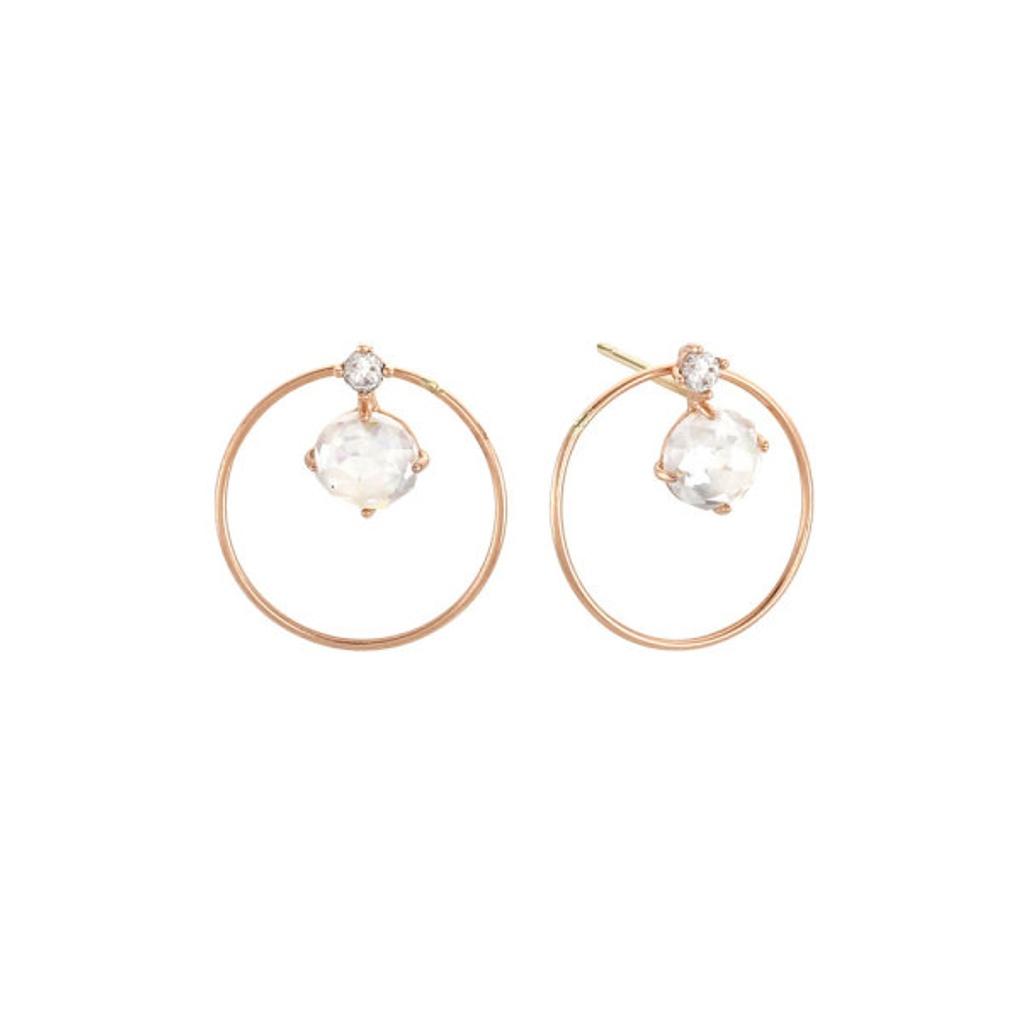 LLOYD White Stone 14K Gold Earrings LPSH2042G