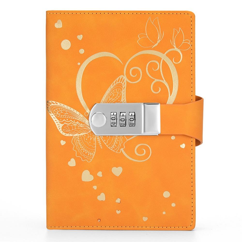 Утолщенный блокнот B6 с замком 200 страниц Дневник Ноутбук с новым паролем Студент