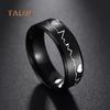 Men ECG Heartbeat Band Finger Ring Party Club Jewelry Accessories Birthday Gift Pendant Trinket