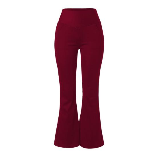 Женские расклешенные штаны для йоги Yousheng, леггинсы с высокой талией и карманами для тренировок, эластичные брюки-клеш для офисных тренировок