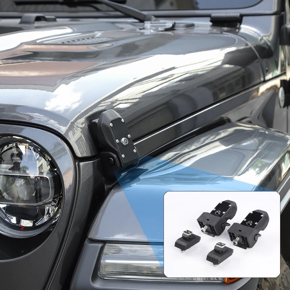 Car Hood Latches with Lock Hood Catch Kit for Jeep Wrangler JL & Gladiator JT 2018 Up Exterior Accessories