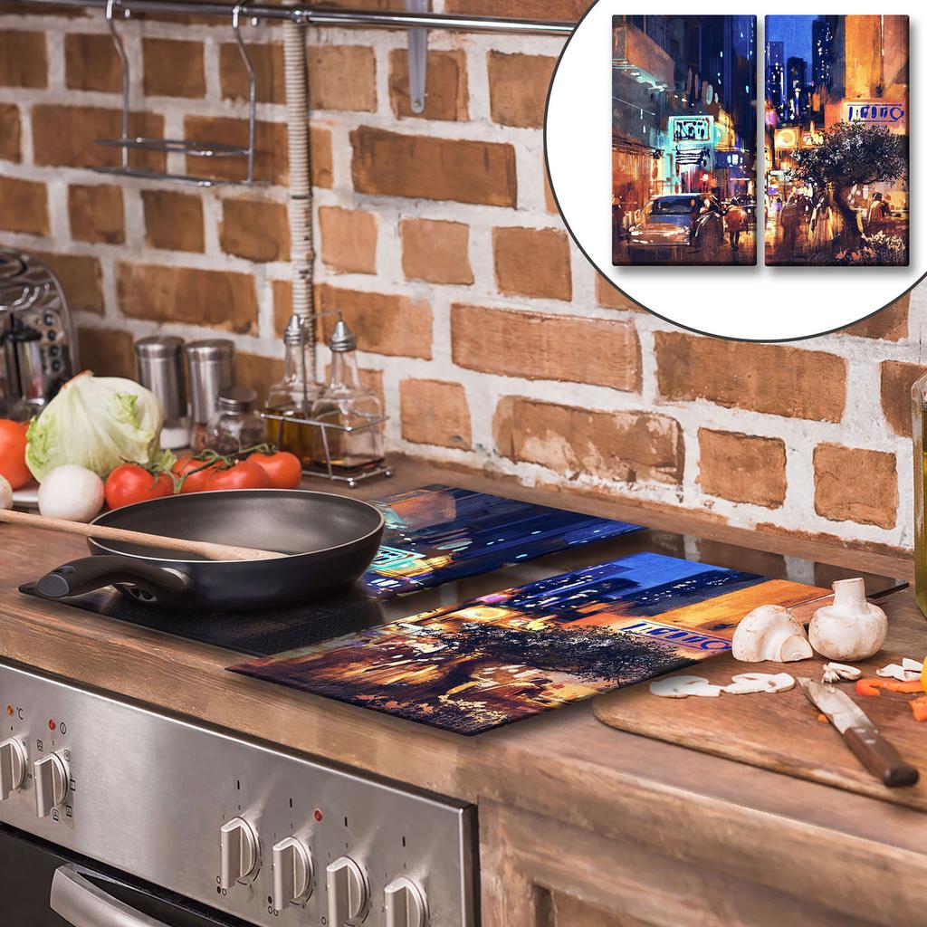 GLASS CUTTING BOARD 2x 30x52 PICTURE