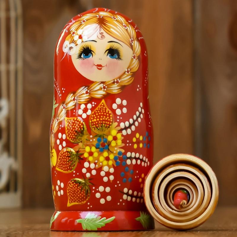 Русские матрешки 7 шт. Деревянная матрешка Коллекционный набор бабушек Ручная роспись Штабелируемая кукла Фестиваль народных искусств Украшение