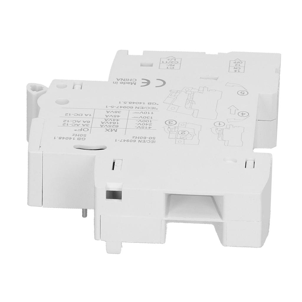 Вспомогательное устройство расцепителя шунтовой катушки Нейлон DIN-рейка Автоматический выключатель MX+OF DC110130V AC100415V