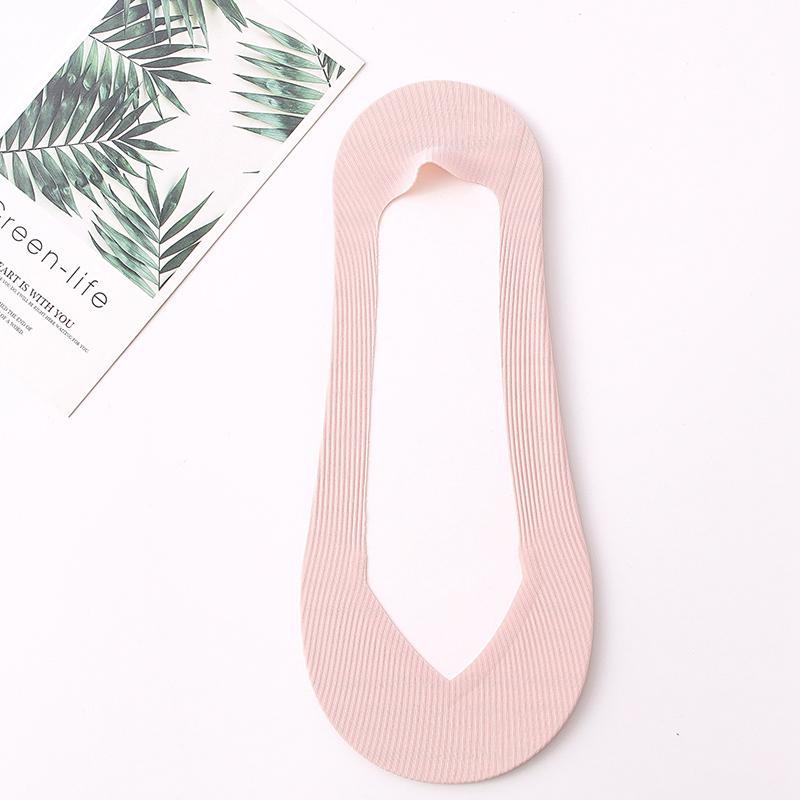 Летние женские тонкие носки-тапочки, силиконовые противоскользящие носки, однотонные бесшовные невидимые мягкие носки из ледяного шелка